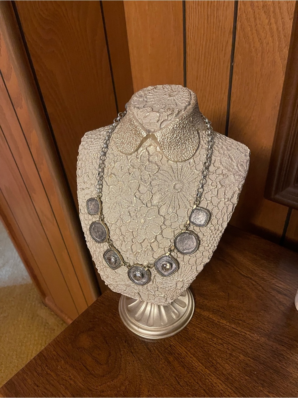 vintage mixed-metal coin statement piece by Chico's